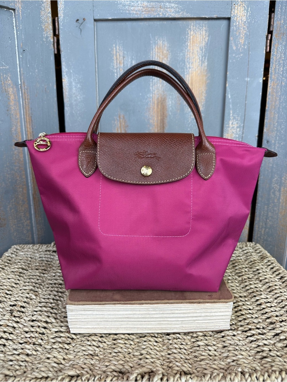 Longchamp Le Pliage Nylon Top Handle S Original Handbag Fuchsia